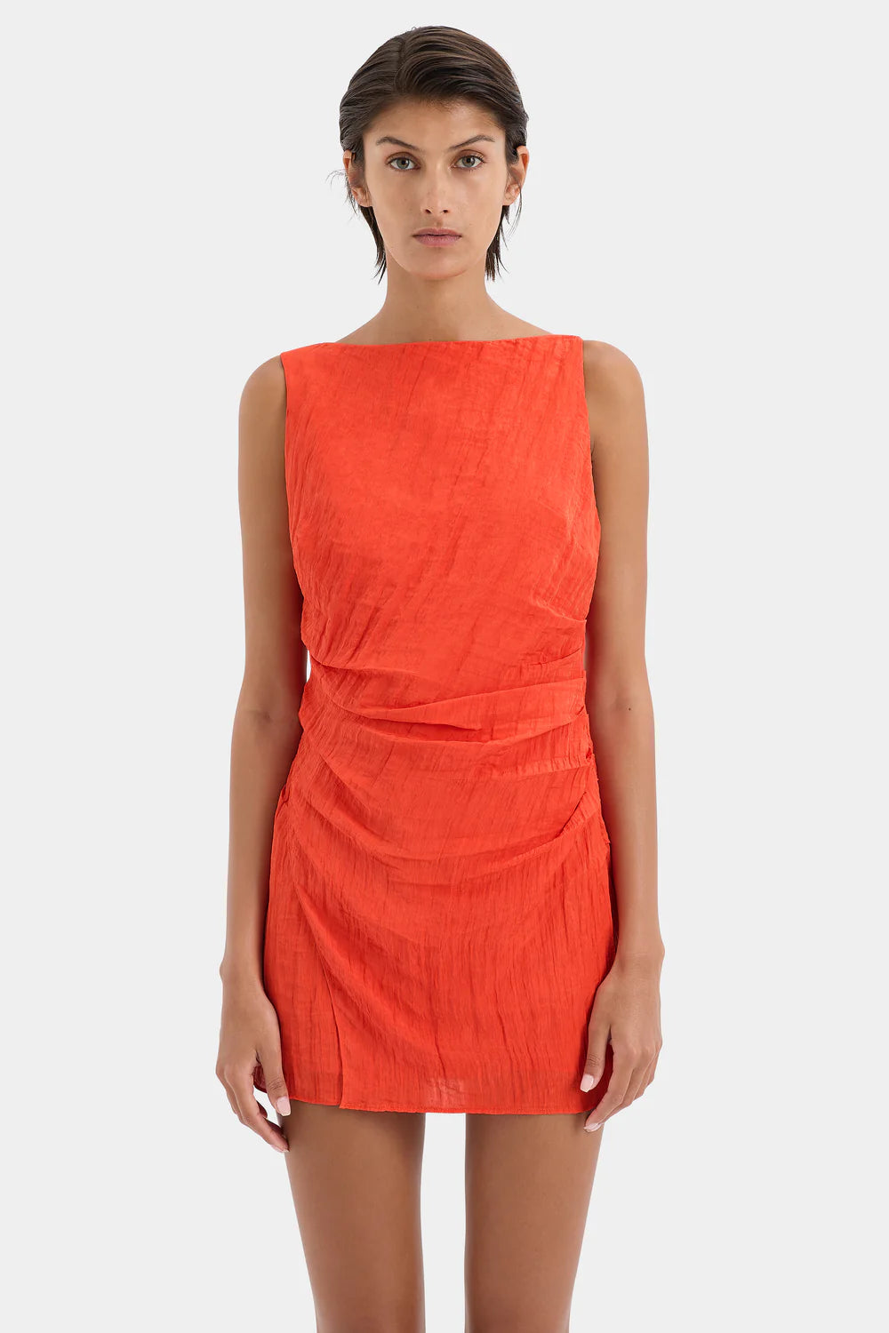 knee length dresses for ladies Sir the Label Spoerri Mini Red main image 0