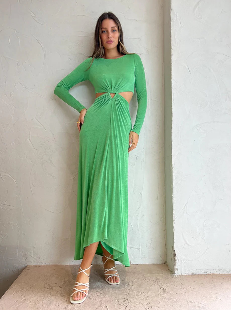 Rent or Hire Significant Other Cali Long Sleeve Dress in Sea Green | Lend  the Trends