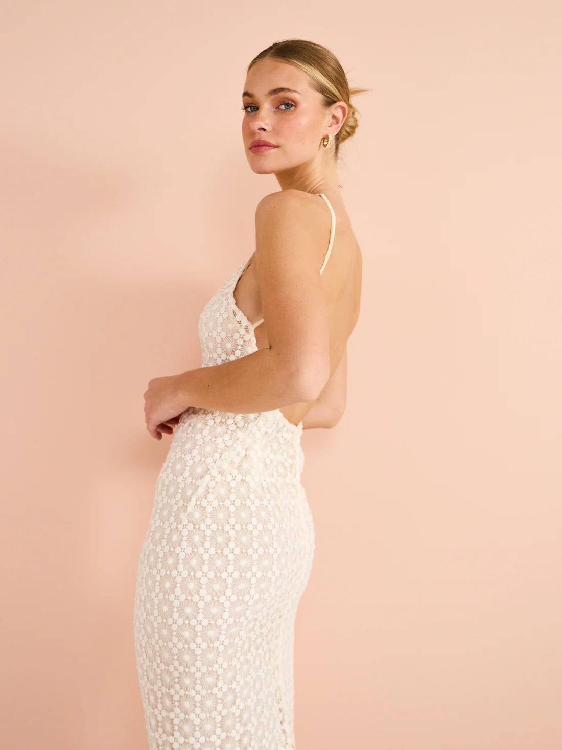 knee length dresses for ladies Alara Maxi Dress Cream — Maxi Dresses main image 1