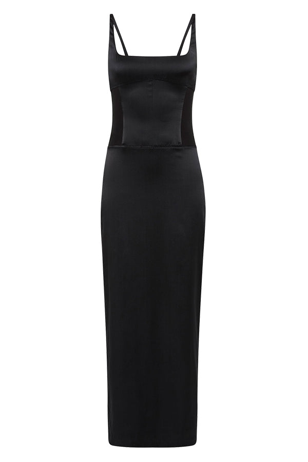 SIR The Label Sonora Evening Midi Dress - Black
