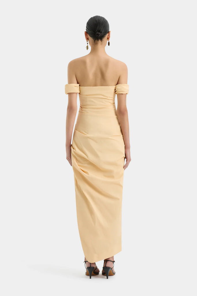 SIR The Label Carmen Draped Gown - Peach