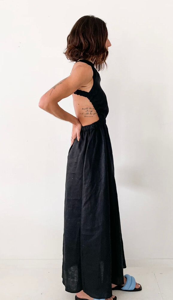 SIR The Label Alena Maxi Dress - Black