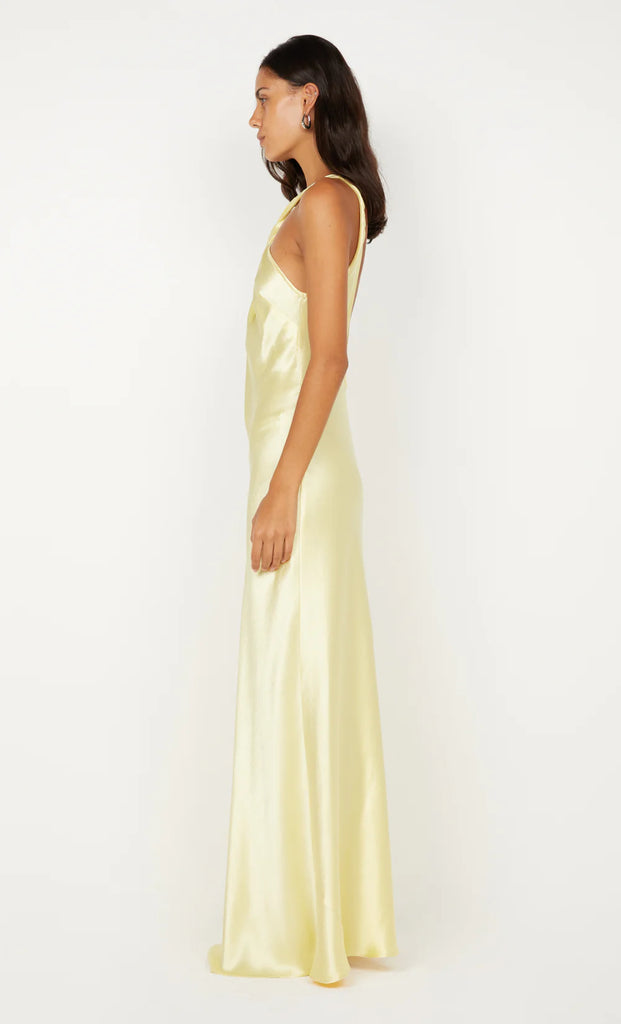 Rent or Hire Bec & Bridge Elisia Twist Maxi Dress Ice Yellow | Lend the  Trends