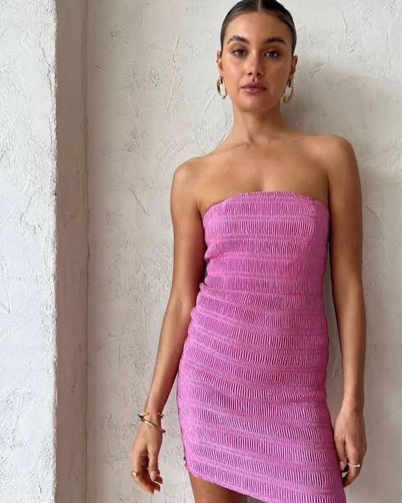 L'idee Aurore Mini Dress - Hot Pink